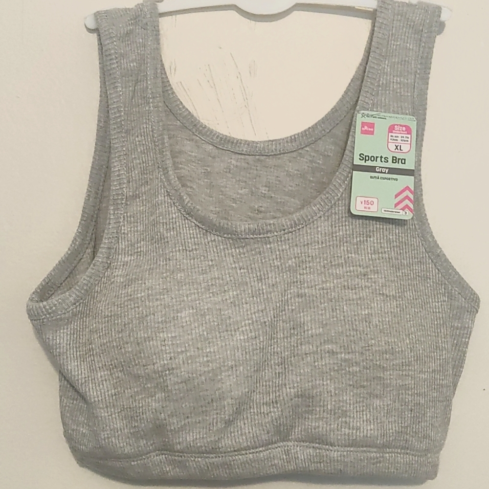 Grey sports bra (with bonus matching black bra)